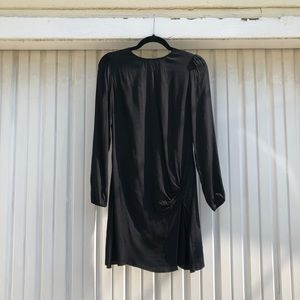 Reformation black long sleeve mini dress
